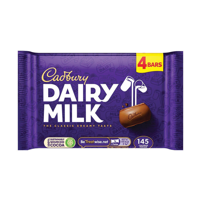 Cadbury Dairy Milk 4 Pack 108.8g