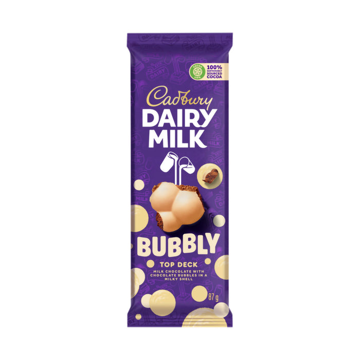 Cadbury Dairy Milk Bubbly Chocolate Top Deck Slab 87g
