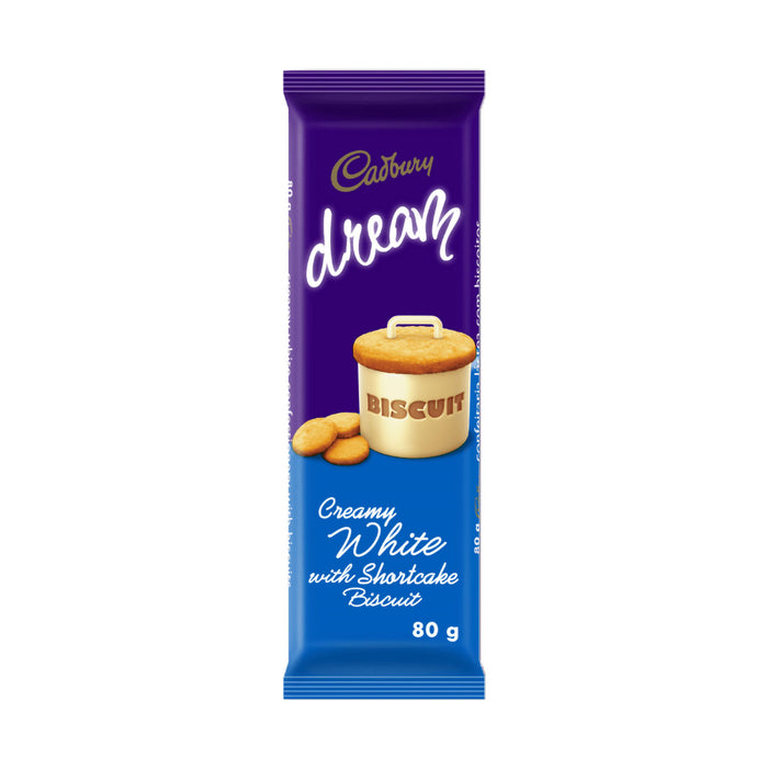 Cadbury Dream Biscuit White Chocolate Slab 80g