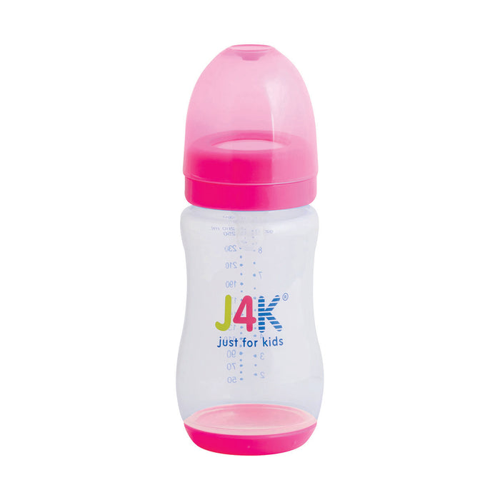 J4K Feeding Bottle Wide Neck - 260ml Pink