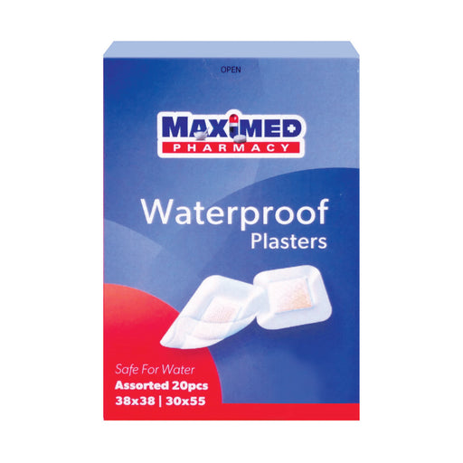 Maximed Plasters Water Proof Assorted Sizes 20 Plasters