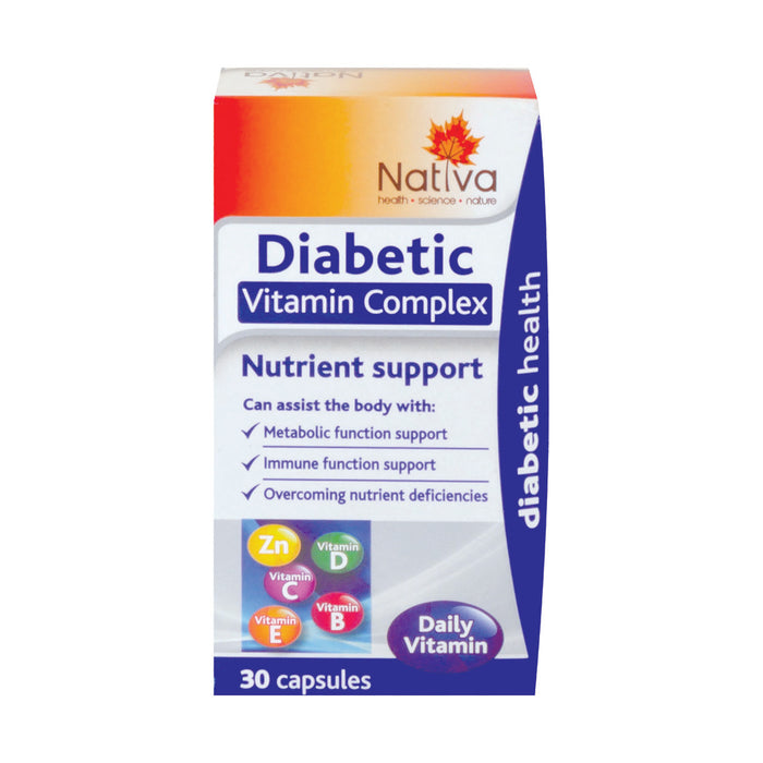 Nativa Diabetic Vitamin Complex 30 Capsules