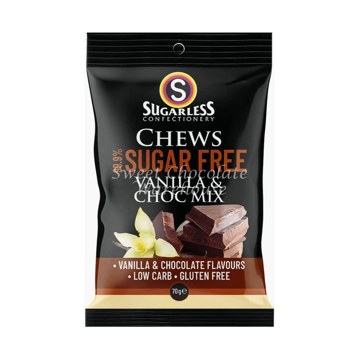 Sugarless Chews Vanilla & Chocolate 70g