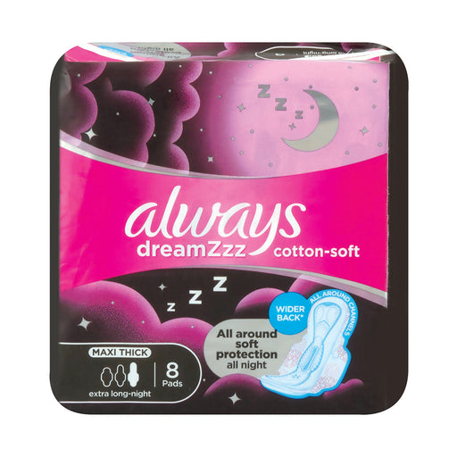 Always DreamZzz Cotton Soft Maxi Extra Long 8 Pads