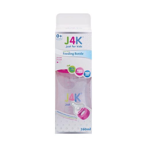 J4K Feeding Bottle Wideneck - 260ml Pink
