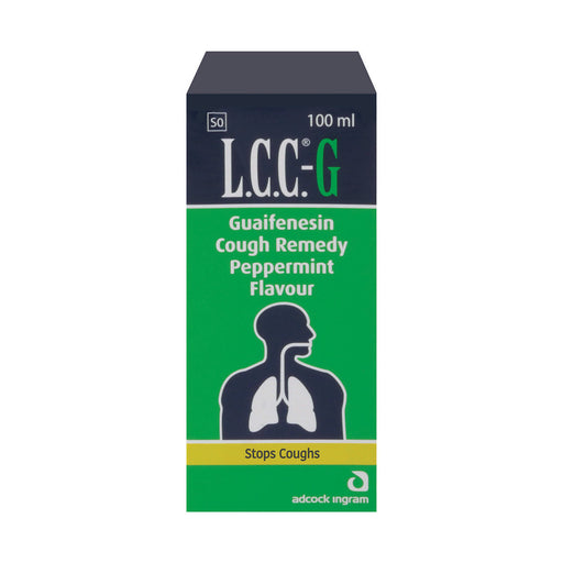 L.C.C-G Cough Remedy Guaiphenesin Peppermint 100ml