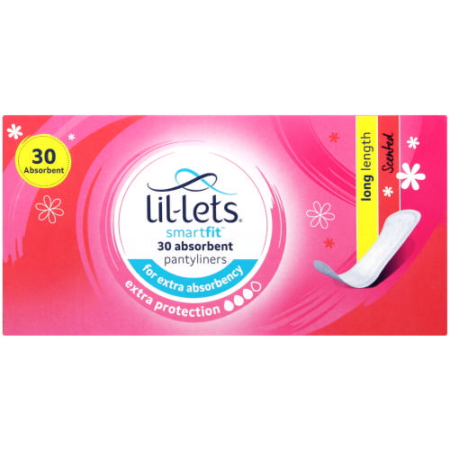 Lil-Lets Ultra Long Pantyliners Super Long Scented 30