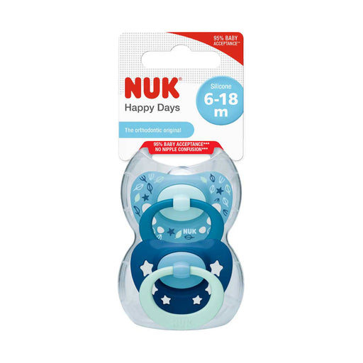 Nuk Silicon Soother Happy Days 6-18 Months Boy