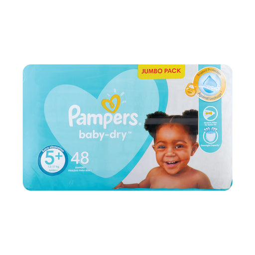 Pampers Baby Dry Jumbo Pack Size 5+ 48 Nappies