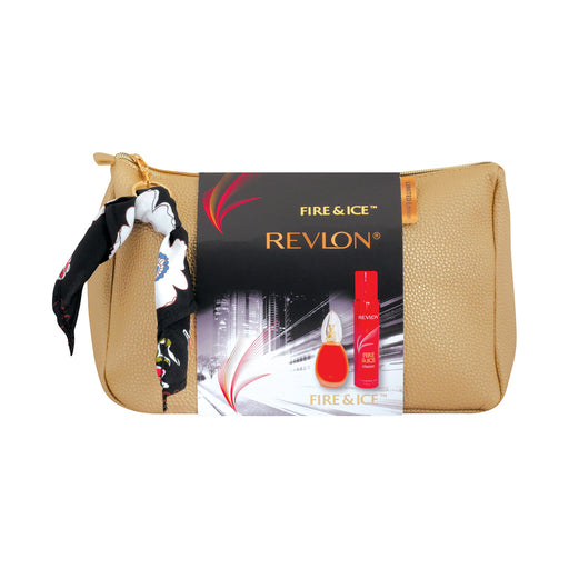 Revlon Fire & Ice Cosmetic Bag Gift Set - Spray 50ml and Body Spray 90ml