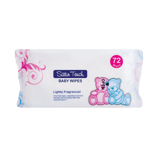 Satin Touch Baby Wipes 72 Wipes