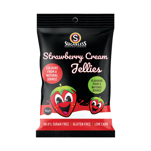 Sugarless Strawberry Cream Jellies 70g