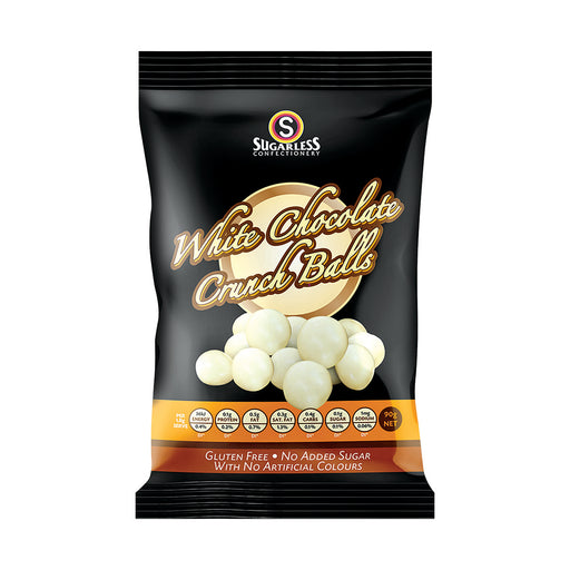Sugarless White Chocolate Crunch Balls 60g