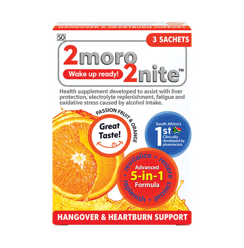 2moro2nite Hangover & Hearburn Support 3 Sachets