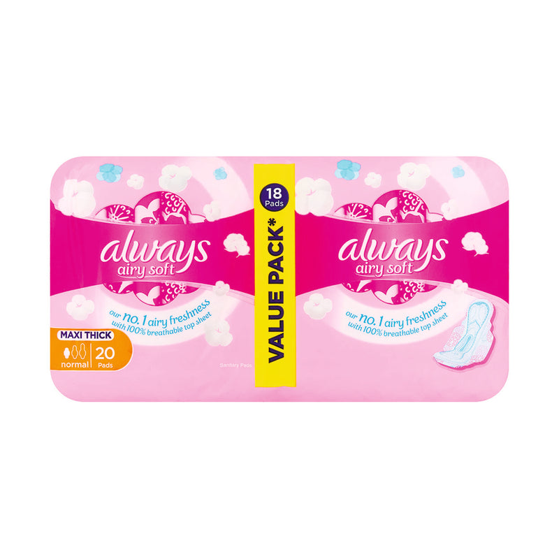 Always Airy Soft Maxi Thick 20 Pads