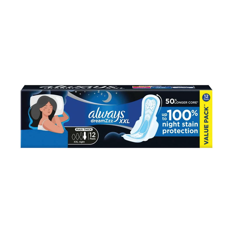 Always DreamZzz All-Night Maxi Thick Extra Long Sanitary 12 Pads