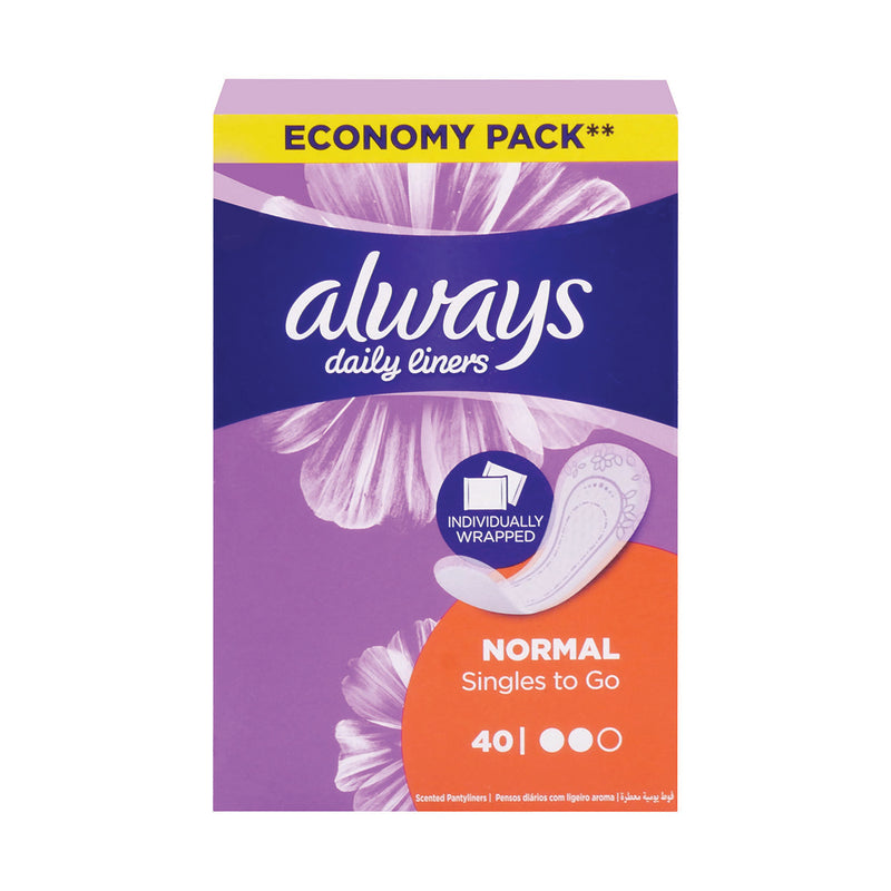 Always Pantyliners Normal Unscented 40