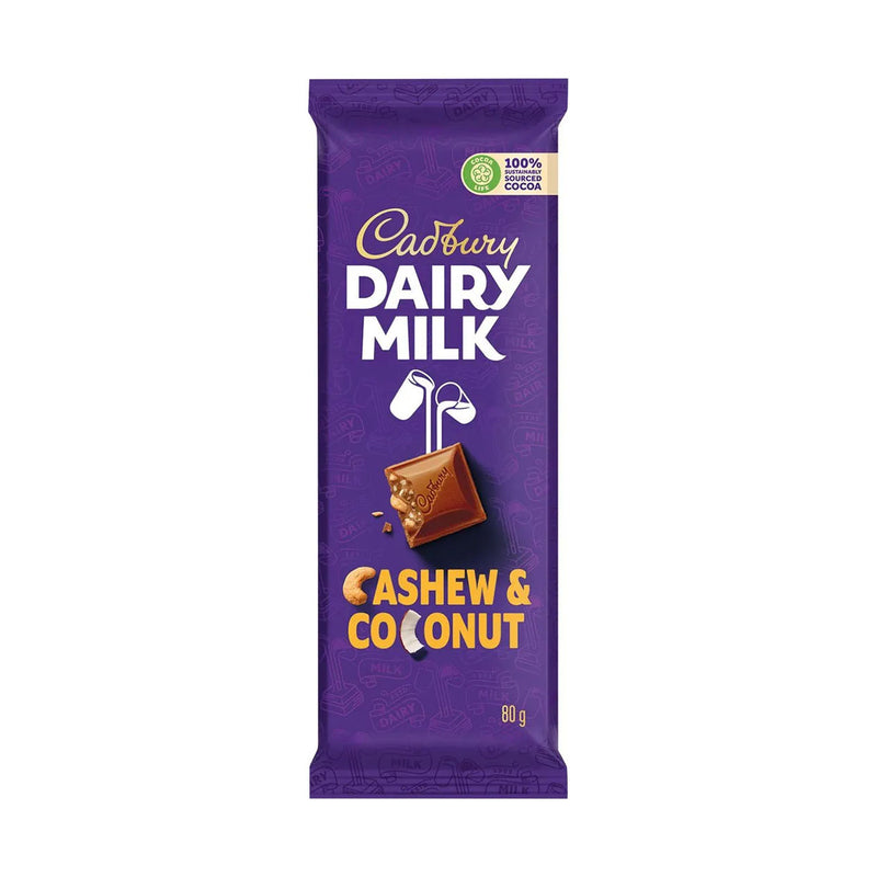 Cadbury Dairy Milk Cashew & Coconut Chocolate Slab 80g