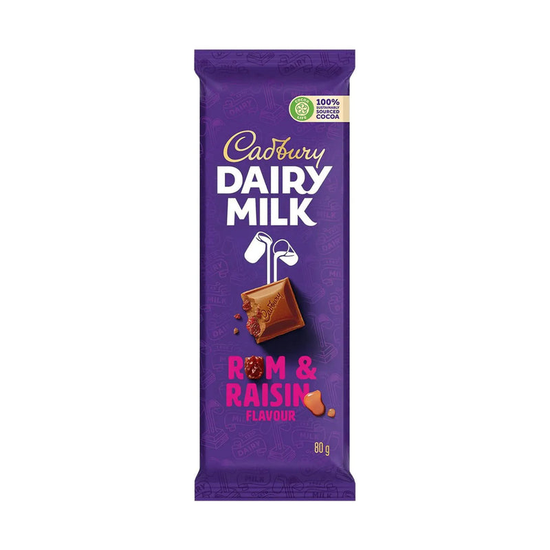 Cadbury Dairy Milk Rum & Raisin 80g
