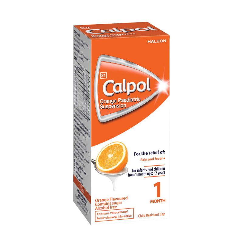 Calpol Paediatric Suspension Syrup Orange 150ml