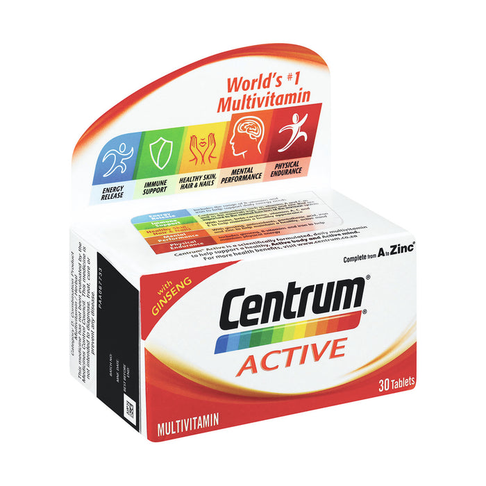 Centrum Active Multivitamin/Multimineral Supplement 30 Tablets
