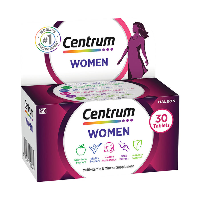 Centrum Women Multivitamin & Mineral Supplement 30 Tablets