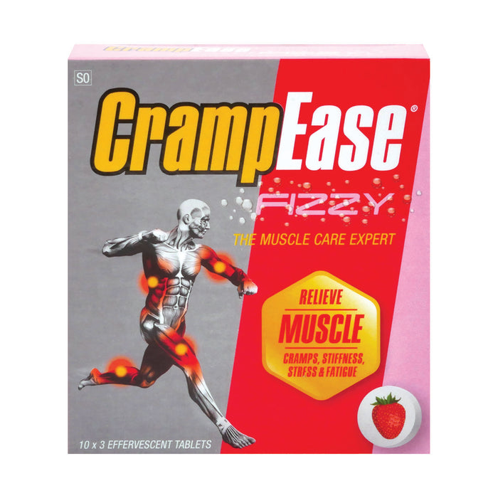 CrampEase Fizzy Strawberry 30 Effervescent Tablets