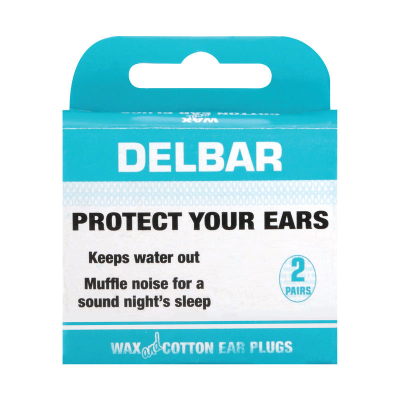 Delbar Wax & Cotton Earplugs 2 Pairs