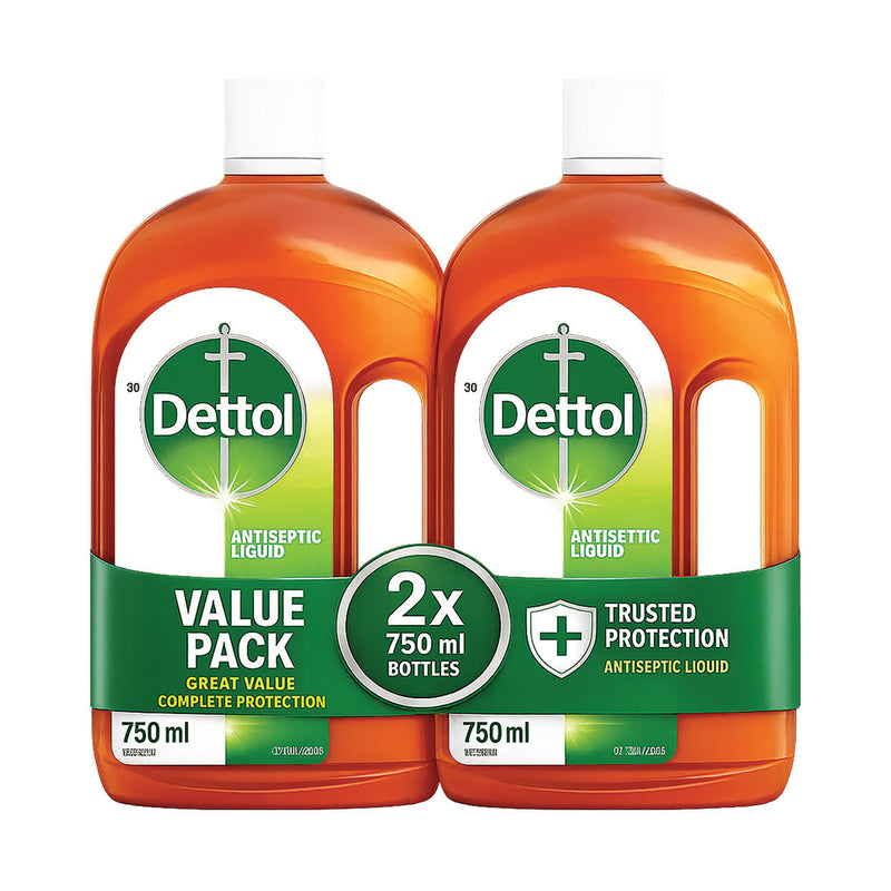 Dettol Disinfectant Antiseptic Liquid 750ml + 750ml Banded Pack