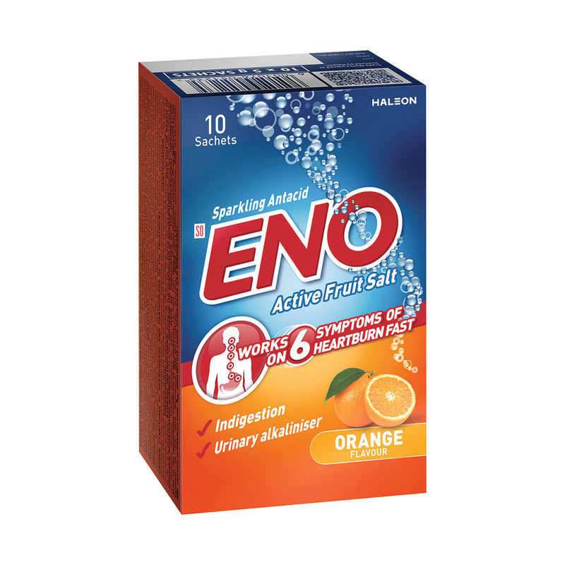 Eno Active Fruit Salts Orange 10 Travel Sachets