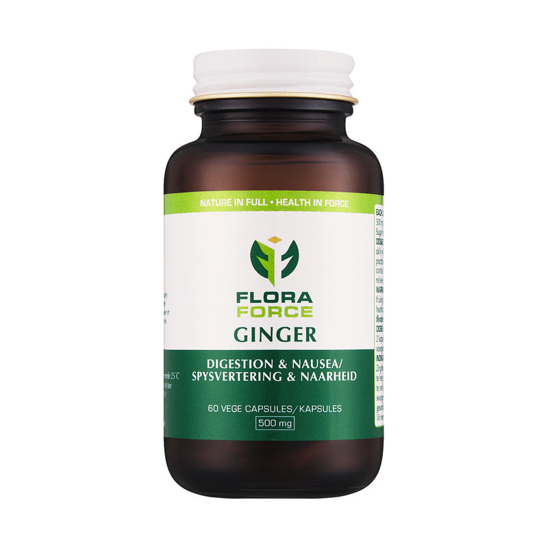 Flora Force Ginger 500mg 60 Capsules