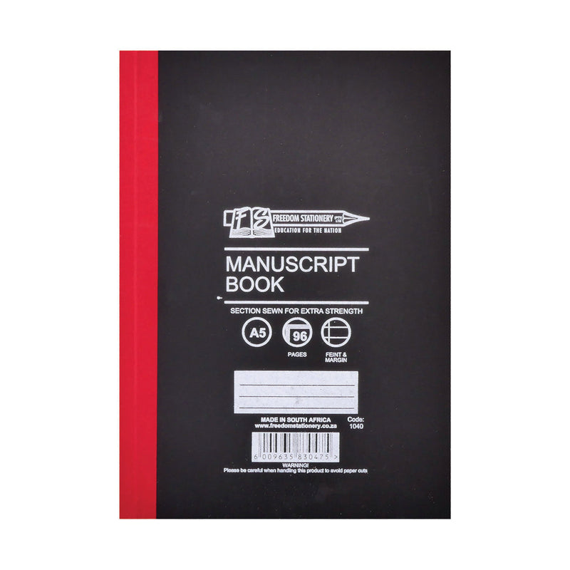 Freedom Stationery A5 Manuscript Hardcover Book 96 Pages