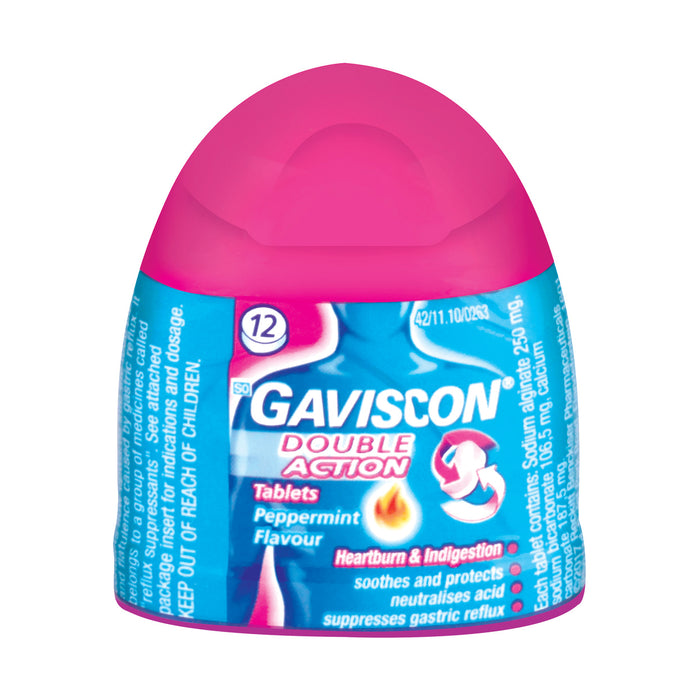 Gaviscon Plus Peppermint Handypack 12 Tablets
