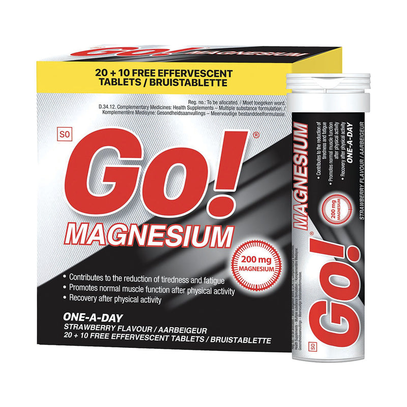 Go! Magnesium Strawberry 20 + 10 Effervescent Tablets