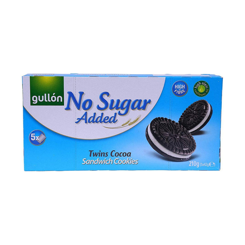Gullon Twins Cocoa Sandwich Cookies Sugar Free 210g