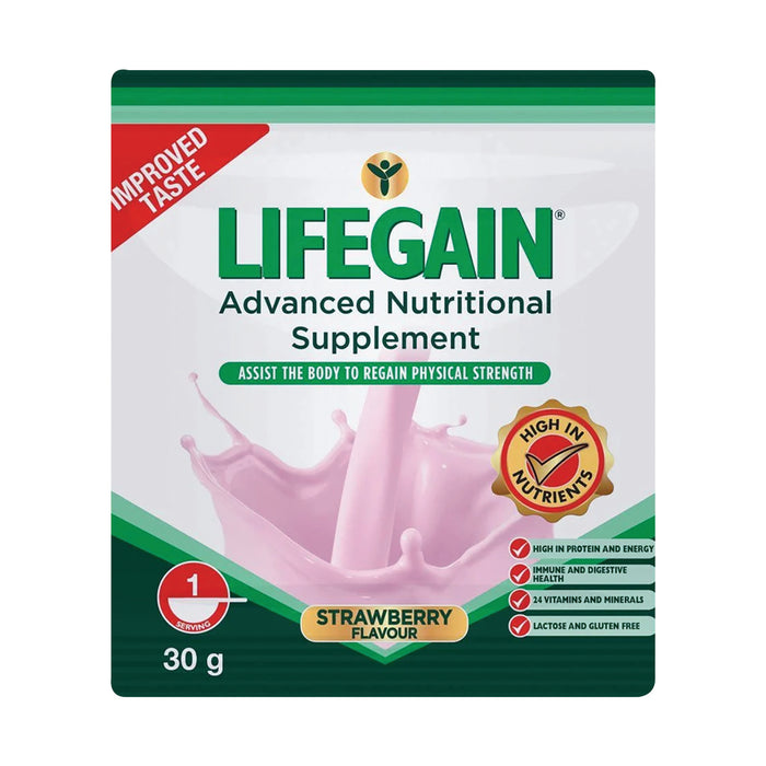 Lifegain Shake Sachets Strawberry 30g Sachet Single