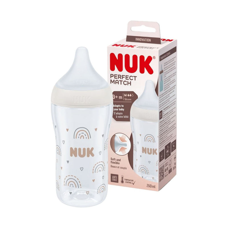 NUK Perfect Match Bottle Medium Flow 3M+ 260ml