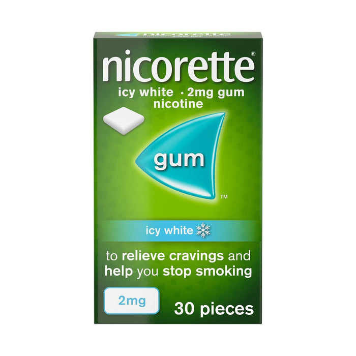 Nicorette Gum Icy White 2mg 30 Pieces