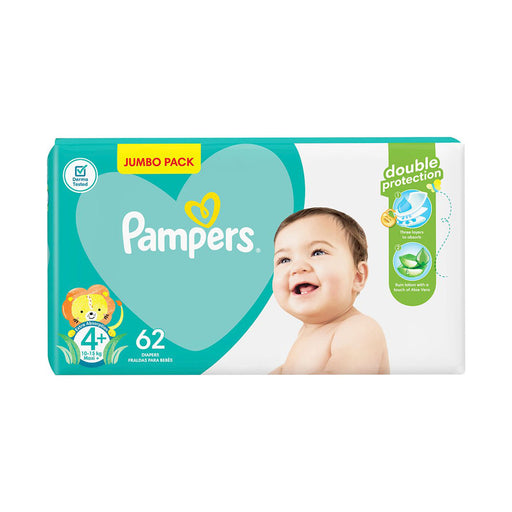 Pampers Active Baby Maxi Plus Size 4+ 62 Nappies Jumbo Pack