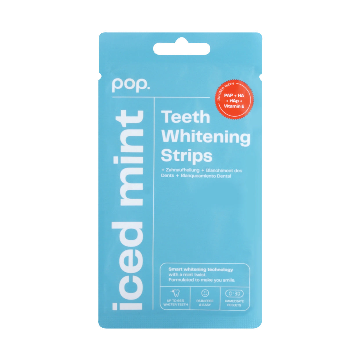 Pop. Teeth Whitening Strips Iced Mint 14 Pack — Maximed Pharmacy