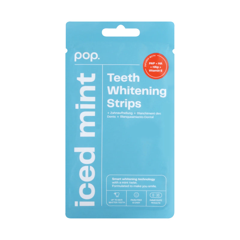 Pop. Teeth Whitening Strips Iced Mint 14 Pack