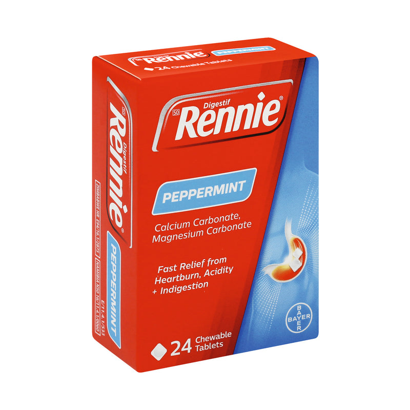 Rennie Antacid Peppermint 24 Tablets