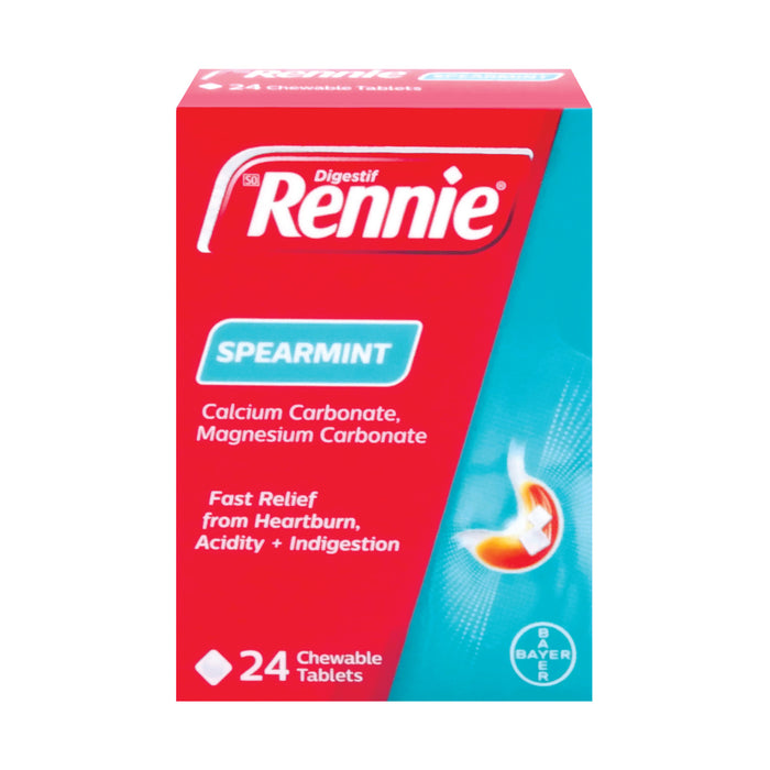 Rennie Antacid Spearmint 24 Tablets