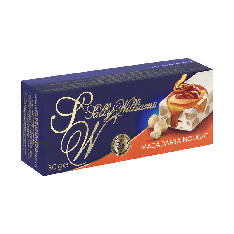 Sally Williams Macadamia Nuts Nougat Bar 50g