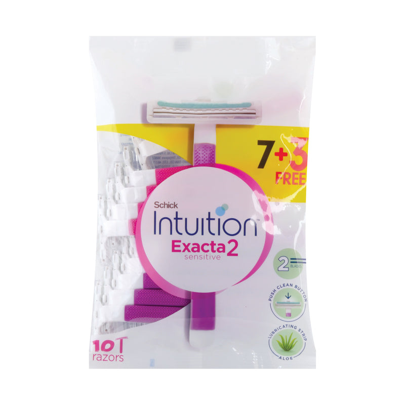 Schick Exacta 2 Disposable Razor Sensitive 7+3 Pack