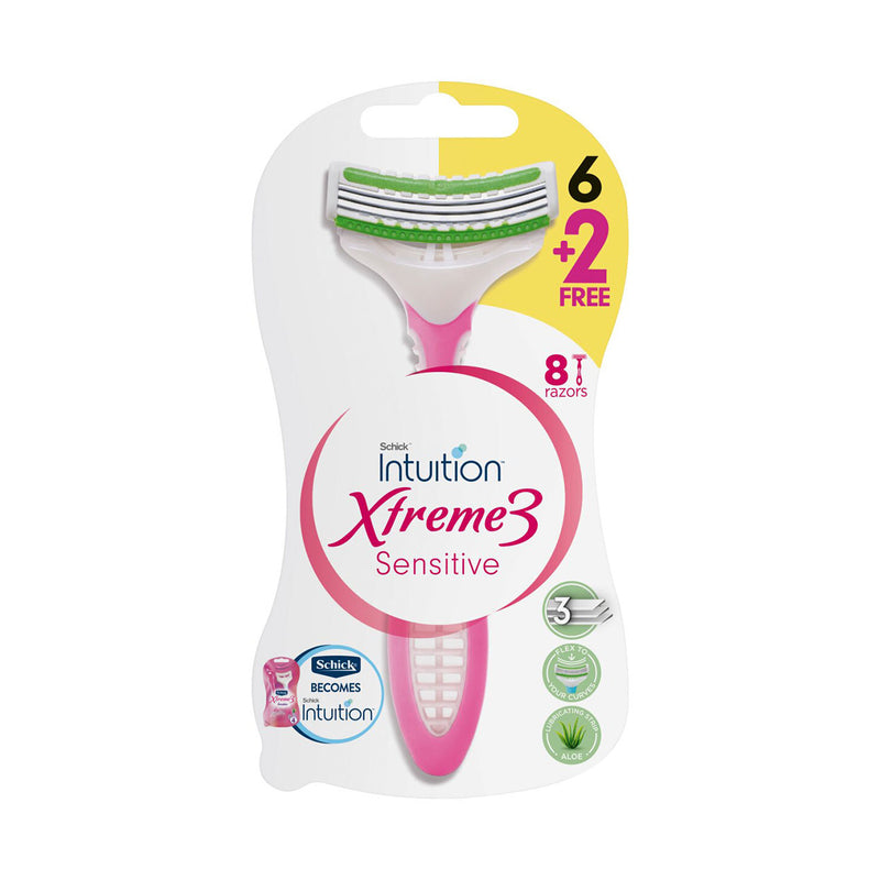 Schick Extreme 3 Female Disposable Razors 6 + 2