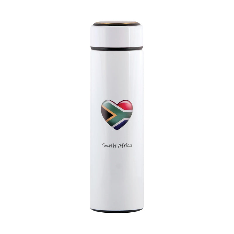 South Africa Flag Heart Stainless Steel Flask 500ml