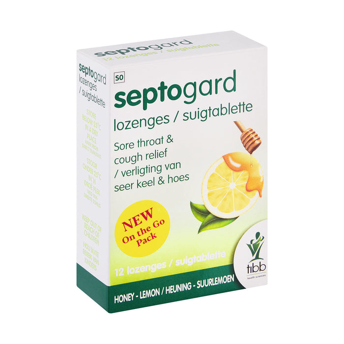 Tibb Septogard Lozenges Honey & Lemon 12 Lozenges