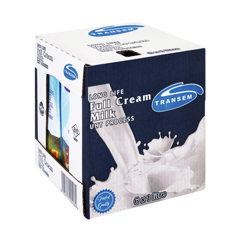 Transem UHT Long Life Full Cream 6 x 1L