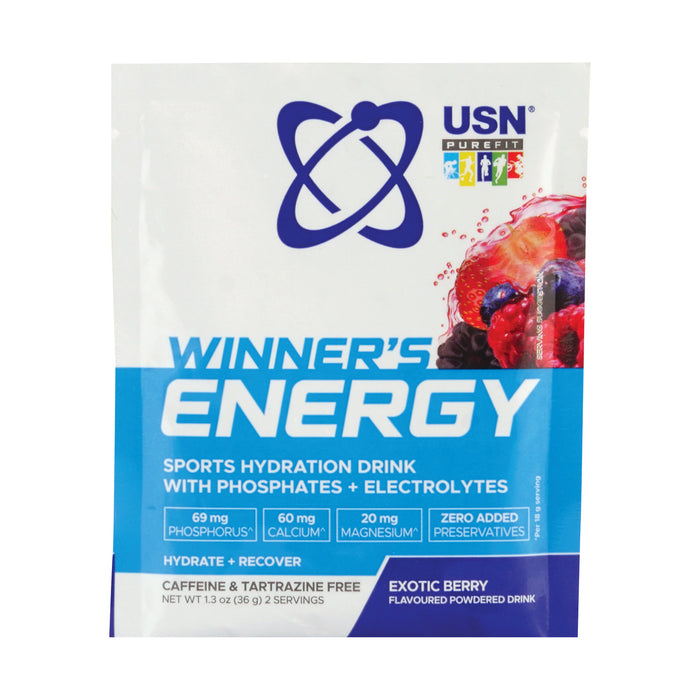USN Winners Energy Berry Flavour Drink 36g